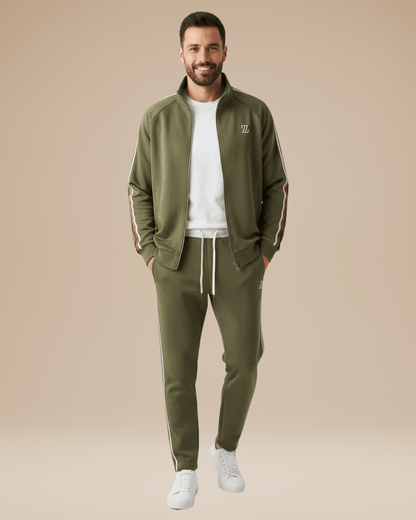 Completo Sportivo Uomo Giacca con Zip e Pantaloni Palestra
