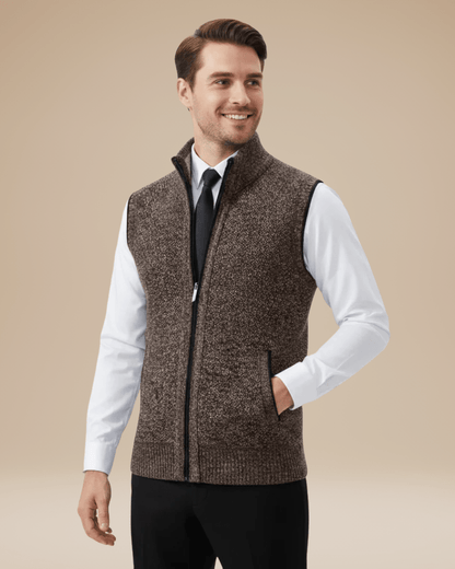 Gilet Uomo in Maglia Mista Lana