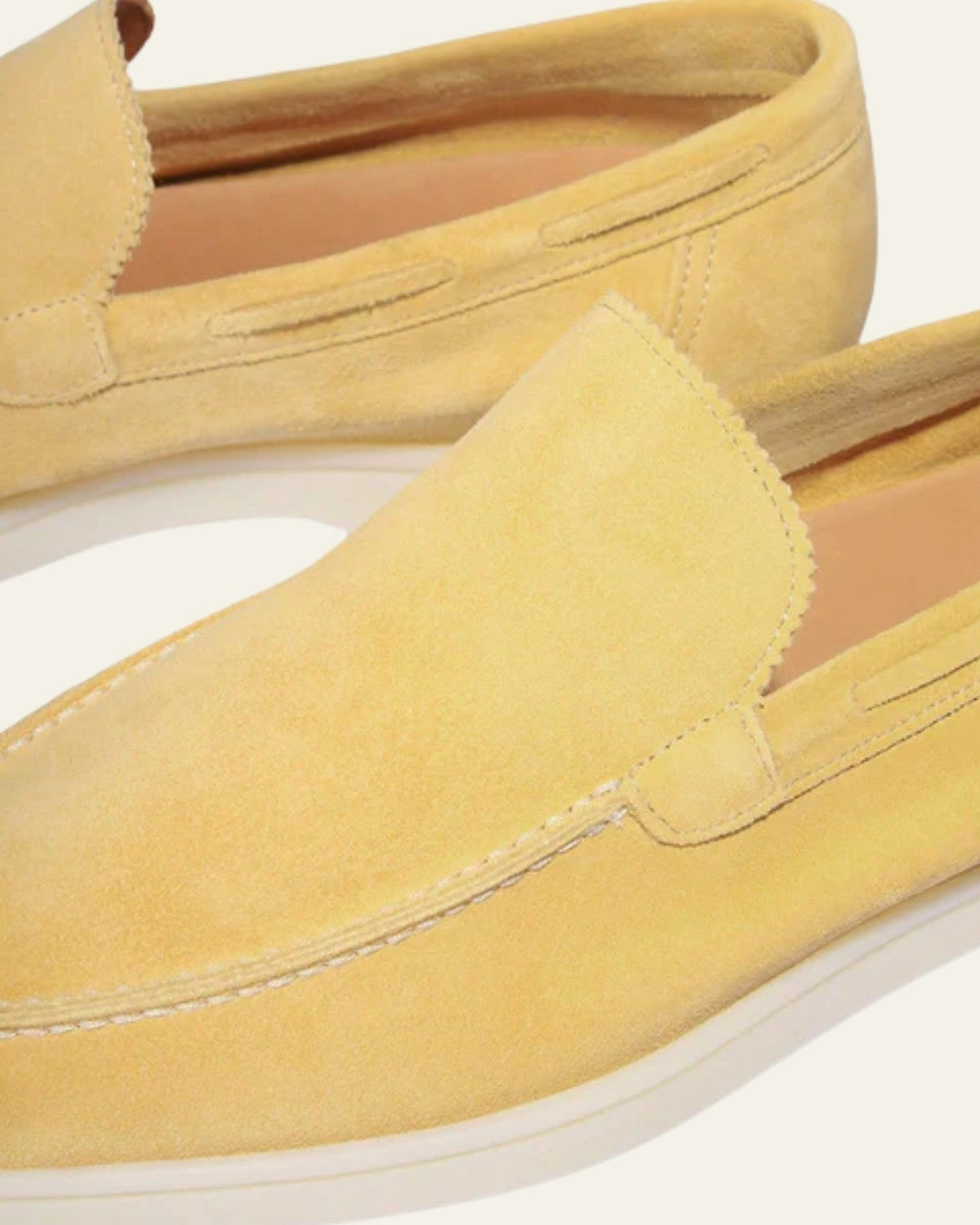 Mocassino Yacht Uomo in Camoscio Vegetale Giallo Chiaro Capri