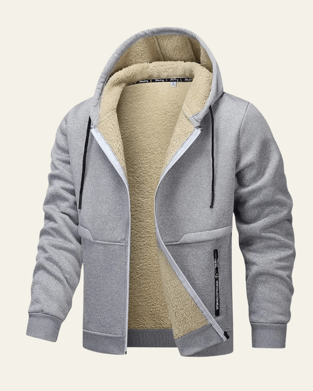 Giacca Uomo con Cappuccio Foderata in Pile