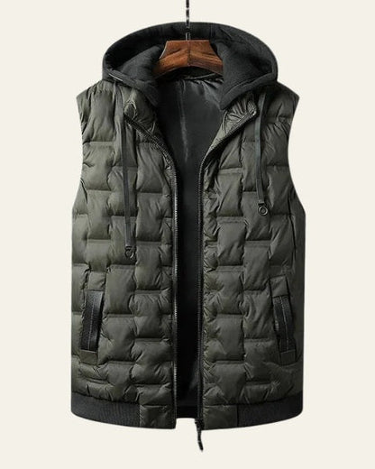 Gilet Uomo Trapuntato con Cappuccio