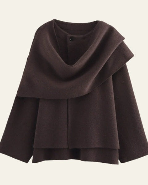 Giacca Donna in Lana Drappeggiata
