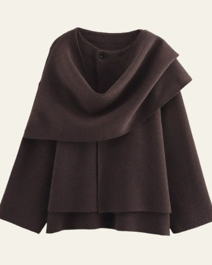 Giacca Donna in Lana Drappeggiata