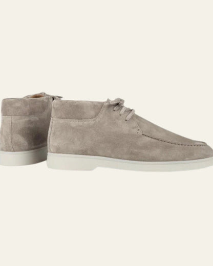 Stivaletti Desert Uomo in Scamosciato Vegetale Grigio Chiaro