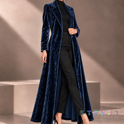Beatrice | Cappotto Maxi Donna in Velluto Aperto