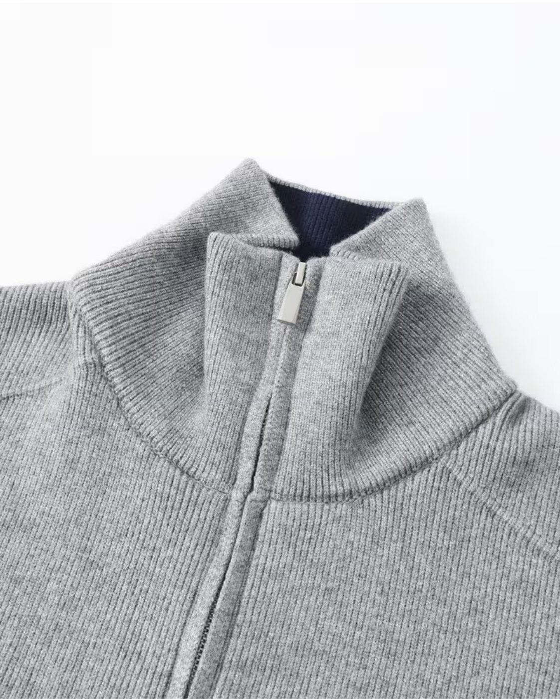 Cardigan Uomo in Maglia Full Zip Collo Alto