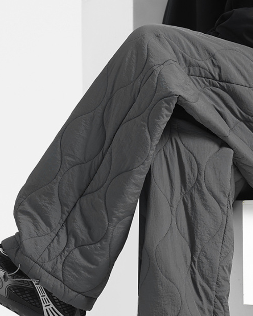Pantaloni Uomo Termici Trapuntati Caldi Comfort Urbano