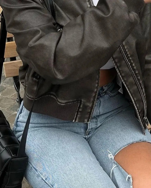 Bomber Donna in Pelle Vegana