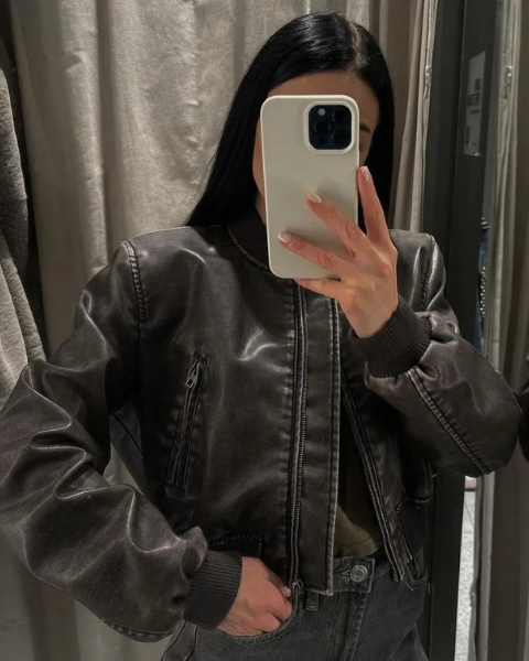 Bomber Donna in Pelle Vegana