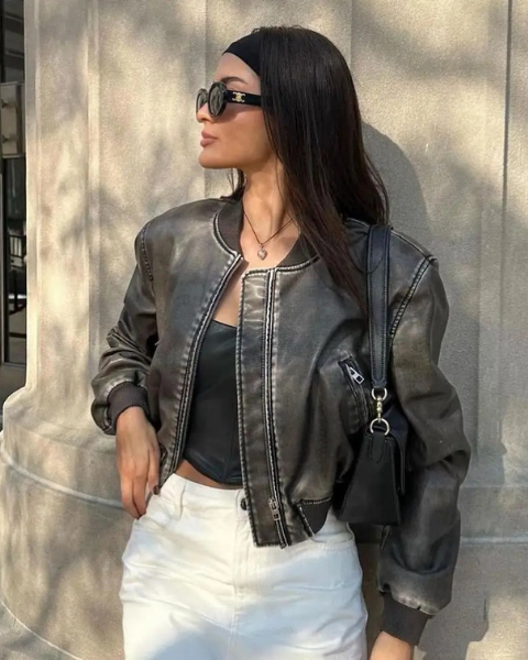 Bomber Donna in Pelle Vegana