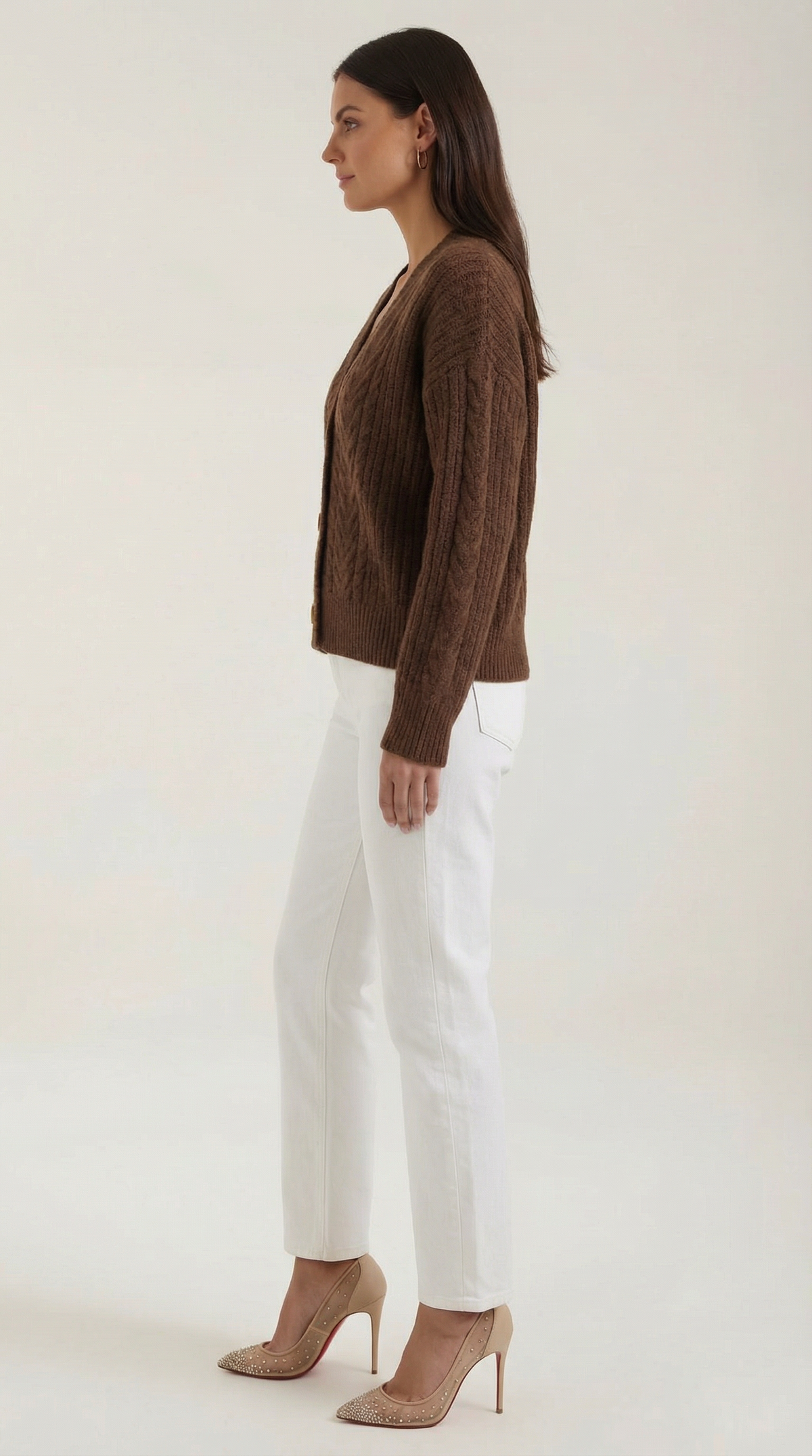 Maglione Oversize Donna a Trecce Pesanti