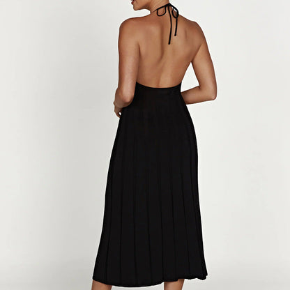 Abito Midi Donna Halter a Coste