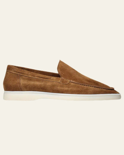 Mocassino Yacht Uomo in Suede Vegano Caramello Costa Mediterranea