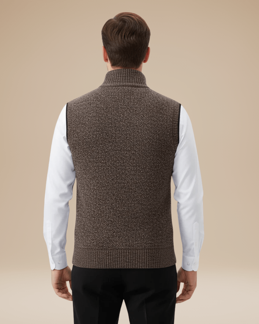 Gilet Uomo in Maglia Mista Lana