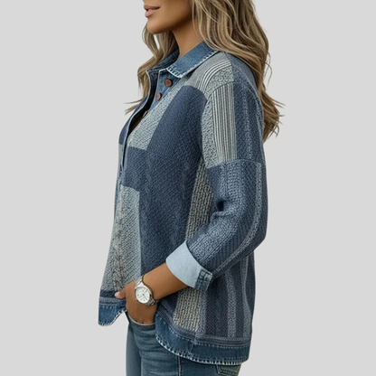 Meridell | Maglione Color Block con Stampa