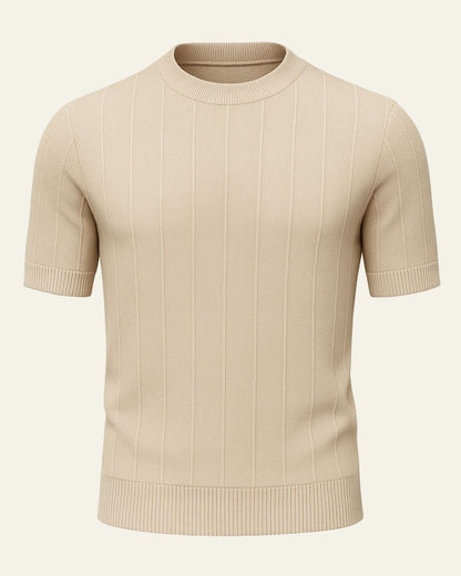 Maglietta Uomo a Costine in Cotone Leggero Comfort Raffinato