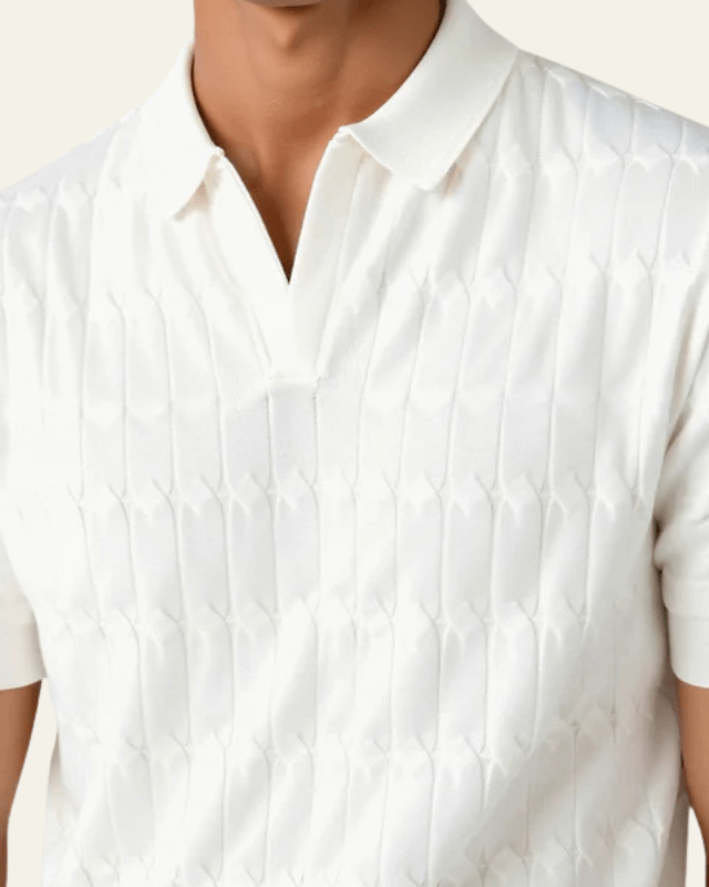 Polo Uomo in Maglia Texturizzata Morbida Comfort Immediato