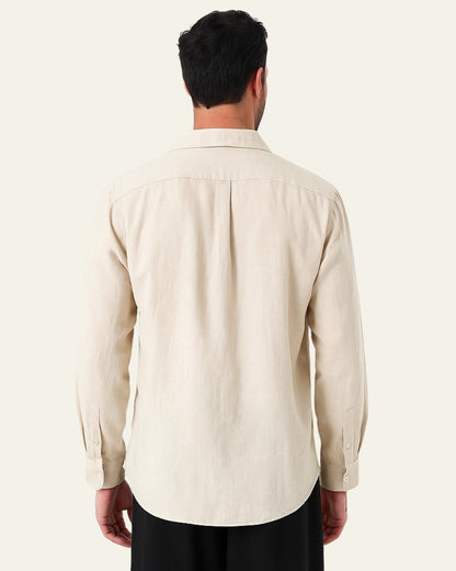 Camicia Uomo in Lino Oversize Misto Leggera Estiva