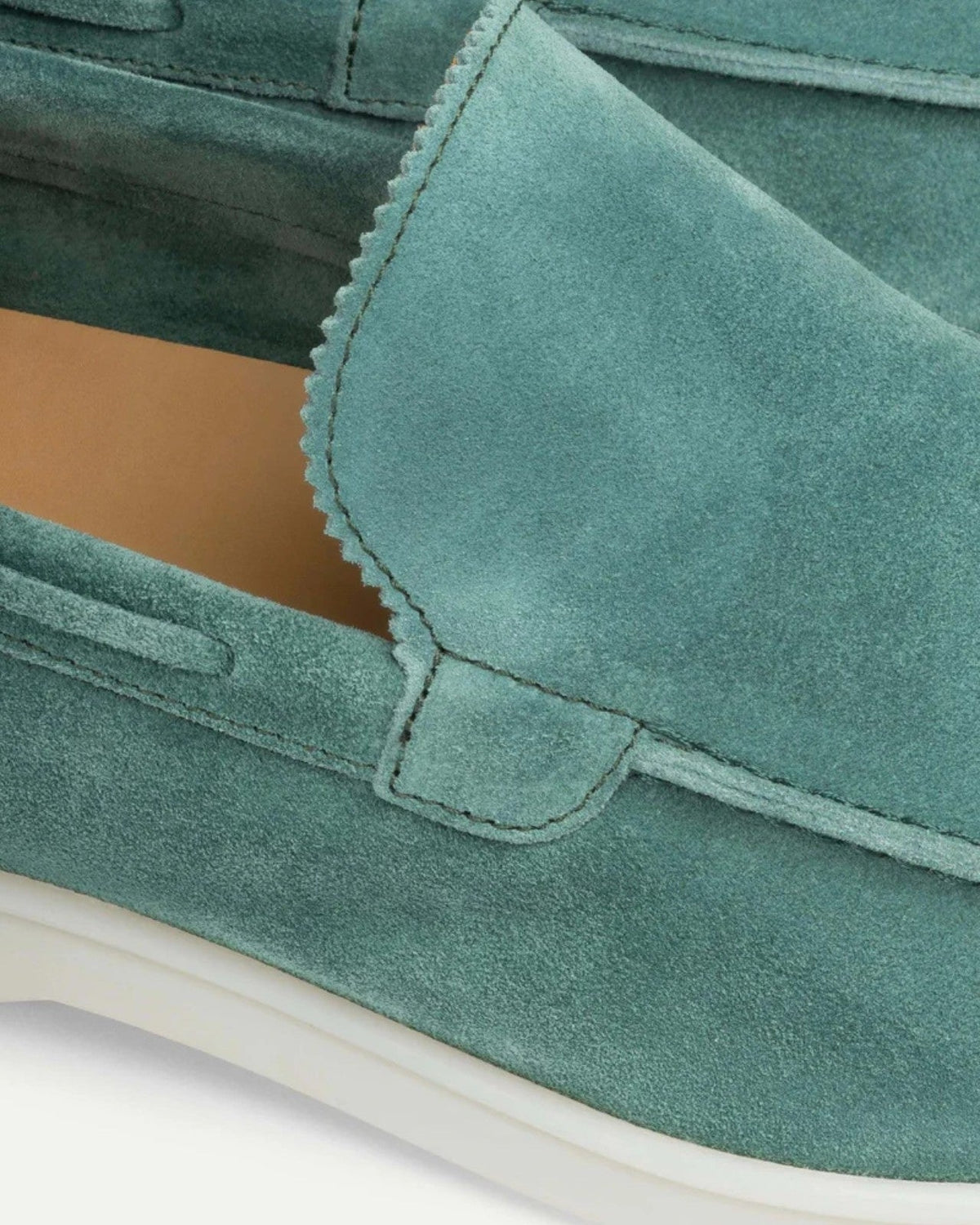 Mocassino Yacht Uomo in Suede Vegano Verde Smeraldo Rivierasco