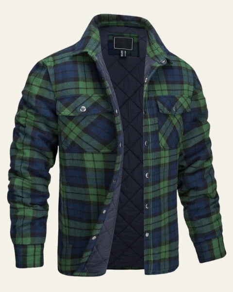Overshirt Uomo in Flanella Trapuntata