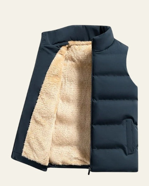 Gilet Uomo Trapuntato con Fodera in Pile