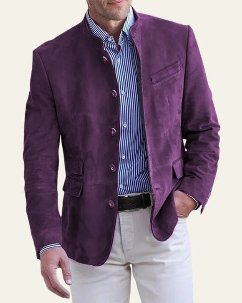 Giacca Uomo in Similpelle Effetto Suede