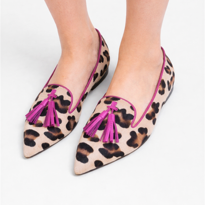 Mocassini Donna Leopardati con Dettagli