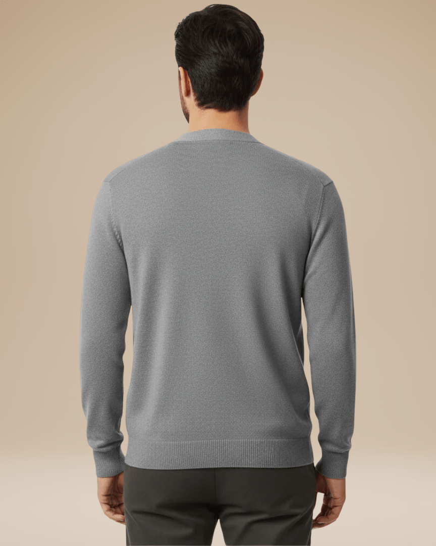 Cardigan Uomo Misto Cashmere Scollo a V Bottoni Elegante