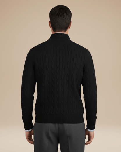 Maglione Uomo a Treccia in Misto Lana Caldo Texture Raffinata