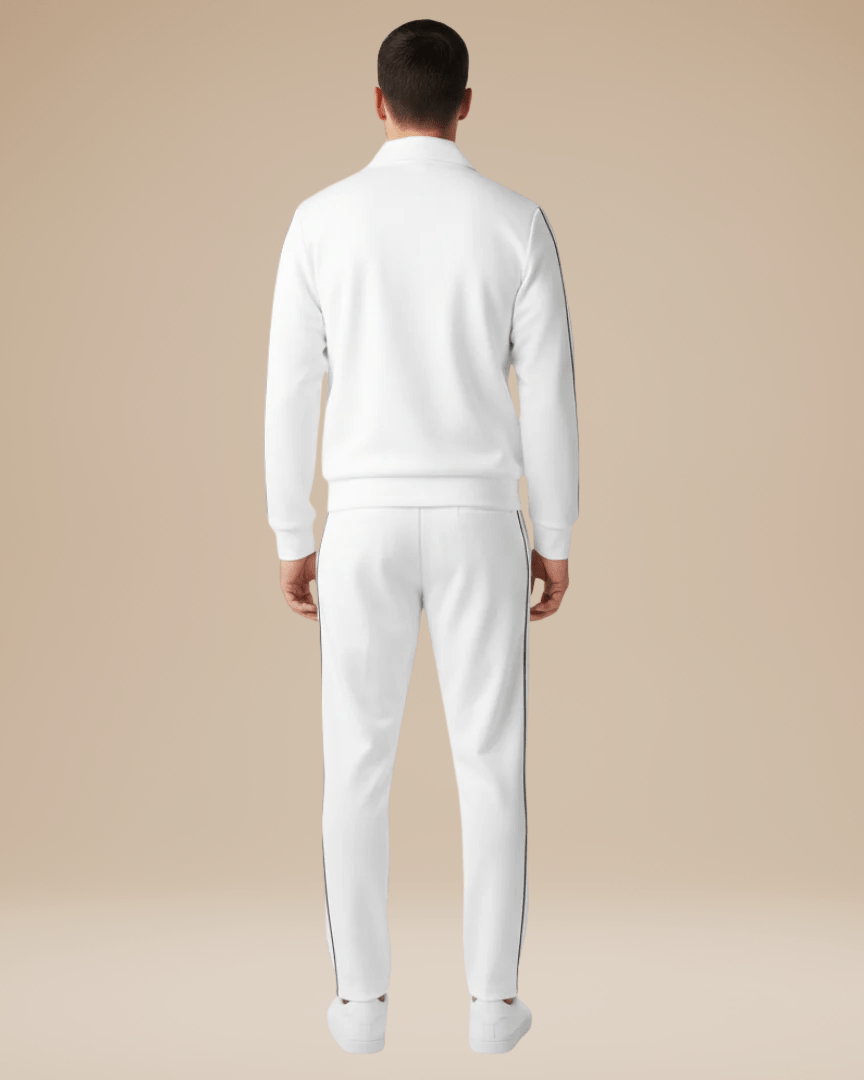 Set Sportivo Uomo Giacca con Zip Frontale Colletto Classico