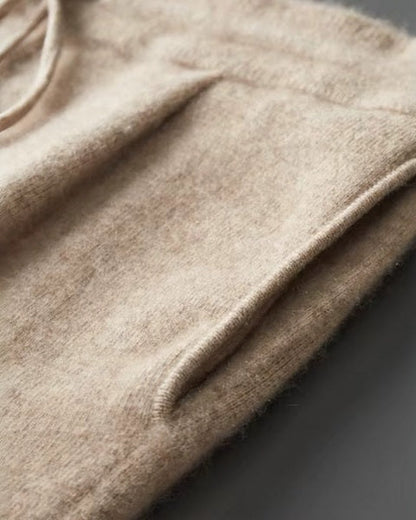 Pantaloni Uomo in Cashmere da Relax Morbidi Drappeggio Fluido