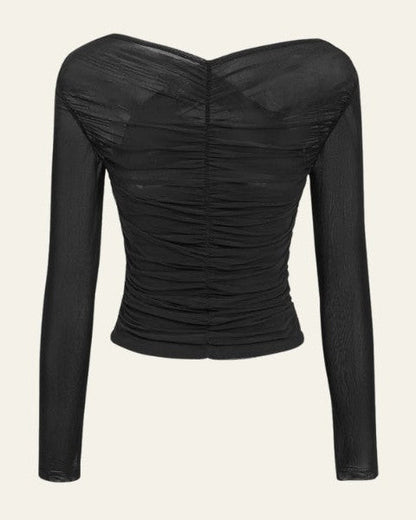 Top Donna Avvolgente in Mesh