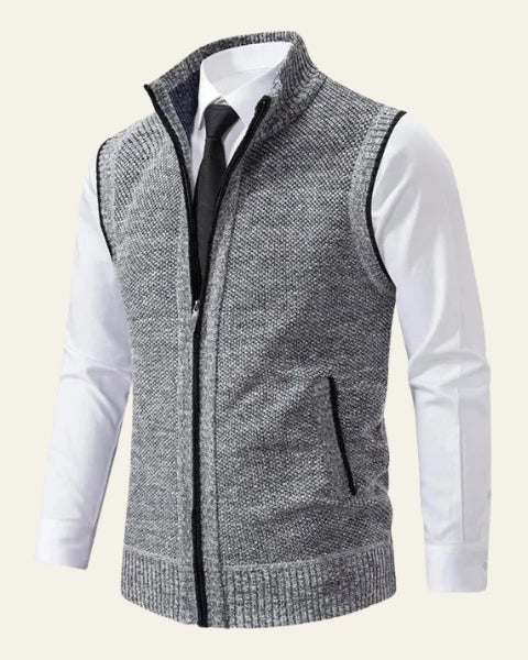 Gilet Uomo in Lana con Zip