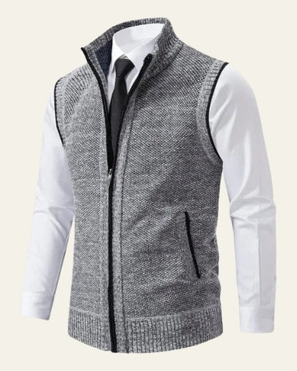 Gilet Uomo in Lana con Zip