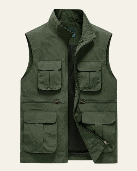 Gilet Uomo Multitasche in Tessuto Tecnico