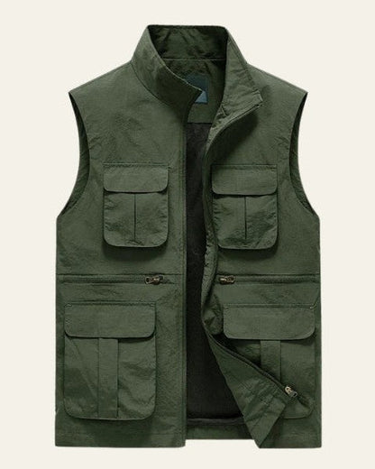 Gilet Uomo Multitasche in Tessuto Tecnico
