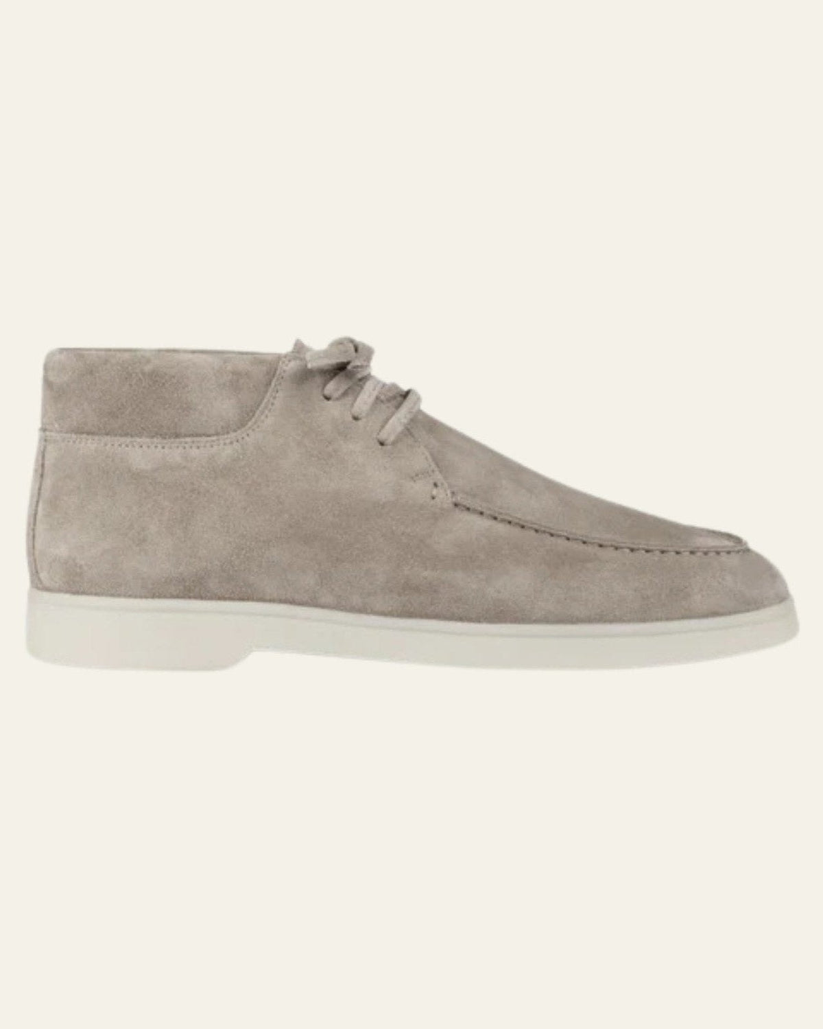 Stivaletti Desert Uomo in Scamosciato Vegetale Grigio Chiaro
