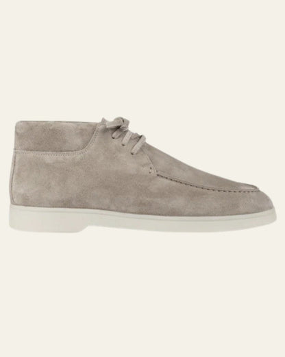 Stivaletti Desert Uomo in Scamosciato Vegetale Grigio Chiaro