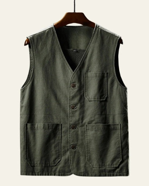 Gilet Uomo in Cotone Taglio Dritto