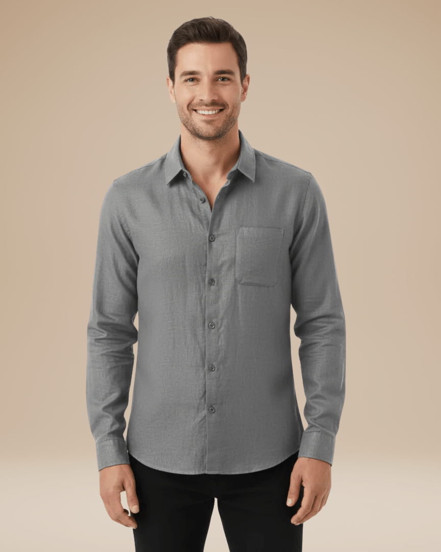 Camicia Uomo Maniche Lunghe Leggera Traspirante Comoda