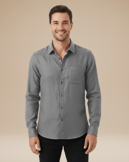 Camicia Uomo Maniche Lunghe Leggera Traspirante Comoda