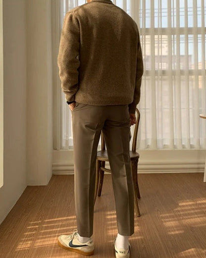 Maglione Polo Uomo in Maglia Morbida Colletto Comfort