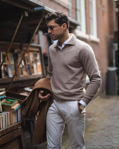 Polo Uomo in Maglia Maniche Lunghe Fine Comfort Raffinato