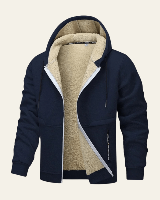 Giacca Uomo con Cappuccio Foderata in Pile