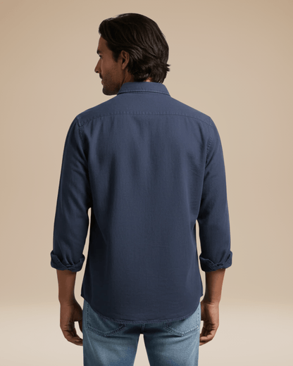 Camicia Uomo Casual Elegante in Cotone Spazzolato Morbida