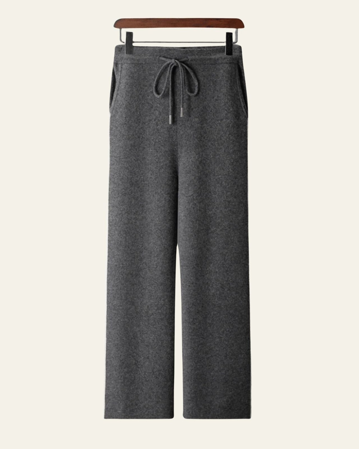Pantaloni Uomo in Lana Merino a Righe Gamba Dritta Raffinati