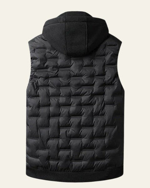 Gilet Uomo Trapuntato con Cappuccio