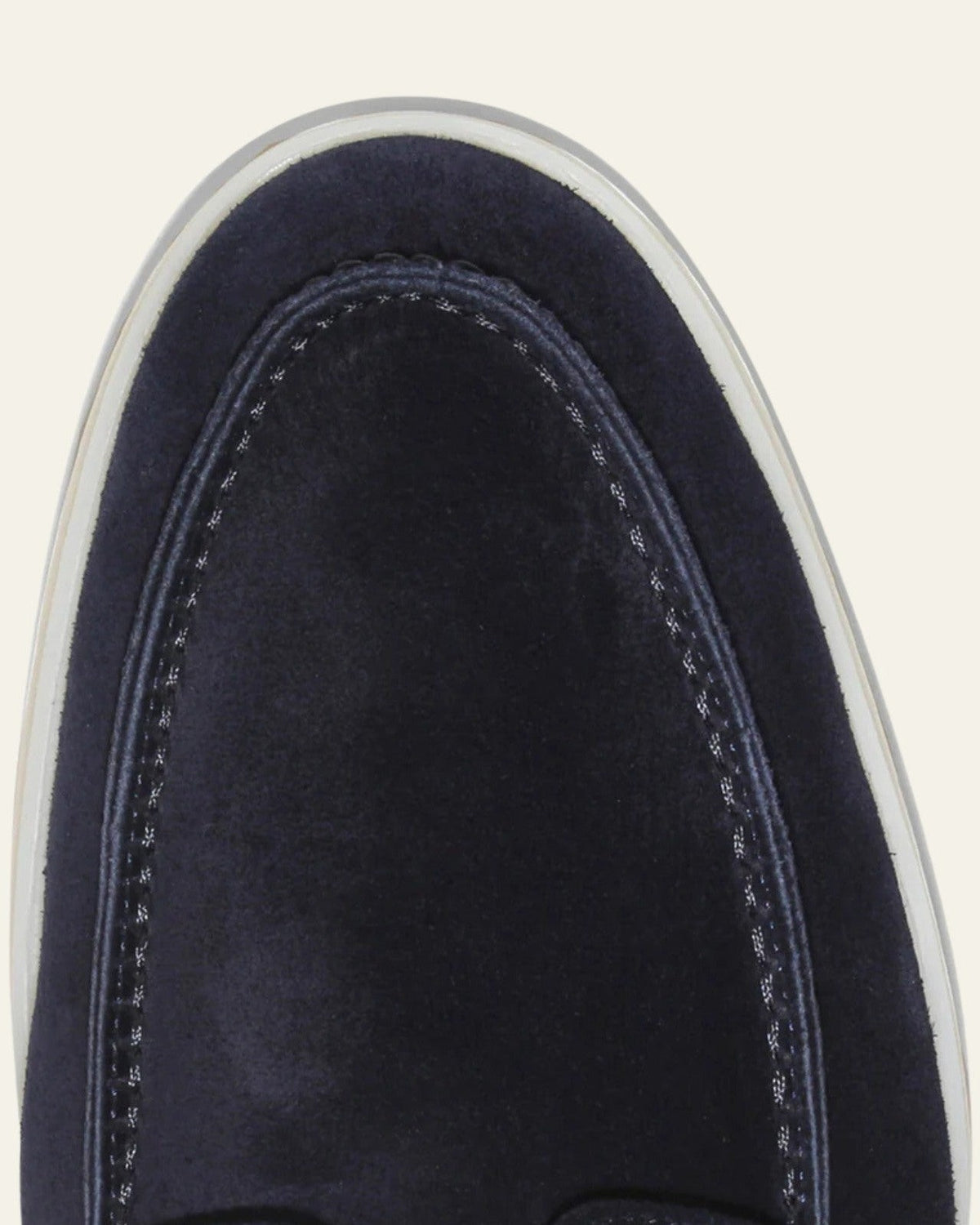 Mocassino Barca Uomo in Camoscio Blu Navy Artigianale Definito