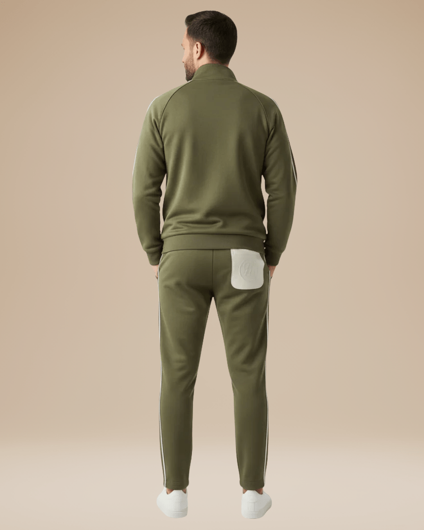 Completo Sportivo Uomo Giacca con Zip e Pantaloni Palestra