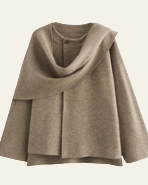 Giacca Donna in Lana Drappeggiata